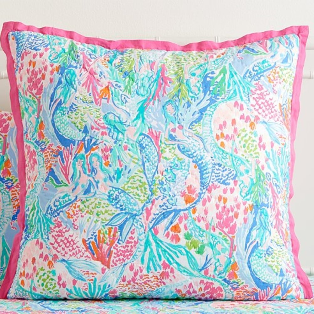 PB Kids Lilly Pulitzer Mermaid Cove Euro Shams (2)